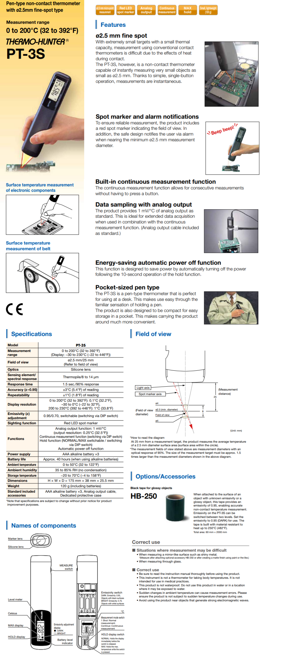 Ichiban Precision Sdn Bhd - Optex - Optex Pen-type non-contact Thermometer